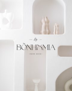 logotipo para branding diseño de marca identidad corporativa visual de bonhomia tienda de decoracion