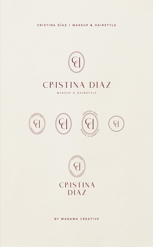 logotipos y variantes para branding, identidad corporativa y diseño de marca de maquillaje y peluquería para bodas y eventos