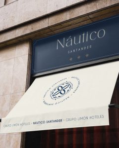 ótulo y toldo exterior del restaurante Náutico Santander del Grupo Limón Hoteles.
