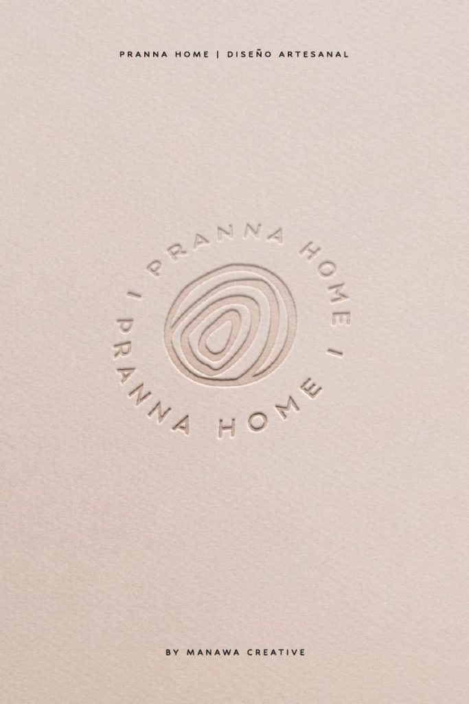 Isotipo y logotipo de Pranna Home, parte del branding estratégico artesanal realizado por Manawa Creative.