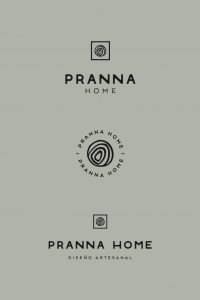 Logotipo secundario en verde de Pranna Home, parte de la identidad visual creada por Manawa Creative.