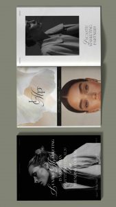 Identidad visual de Lycaste Marketing Partners aplicada en diseño editorial premium, creada por Manawa Creative.