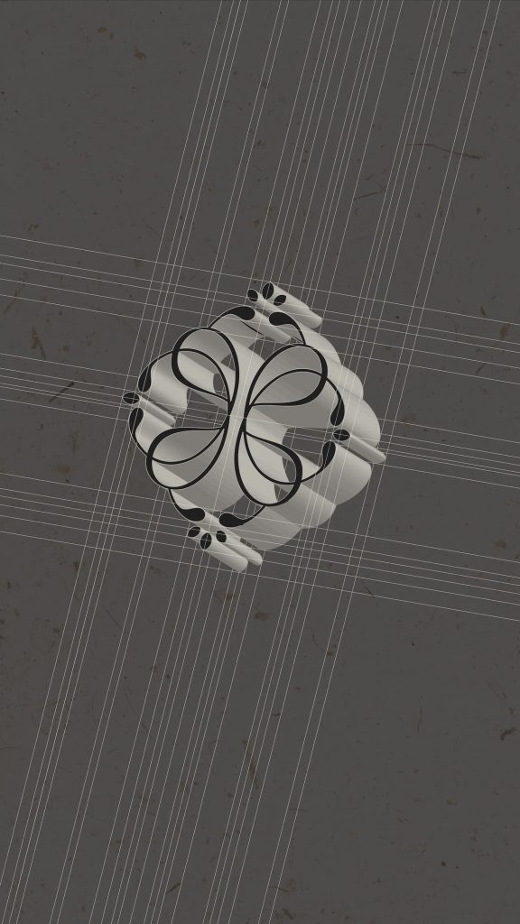 Isotipo de Clínica Etérea en versión 3D, mostrando su construcción volumétrica.