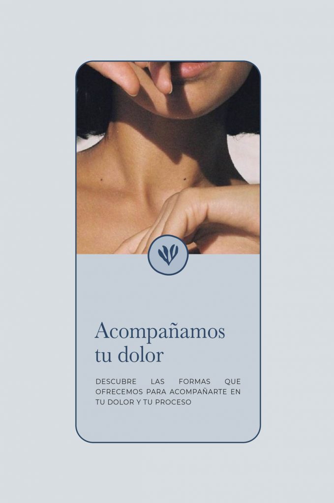 Historia de Instagram de Amarea con el mensaje Acompanamos tu dolor